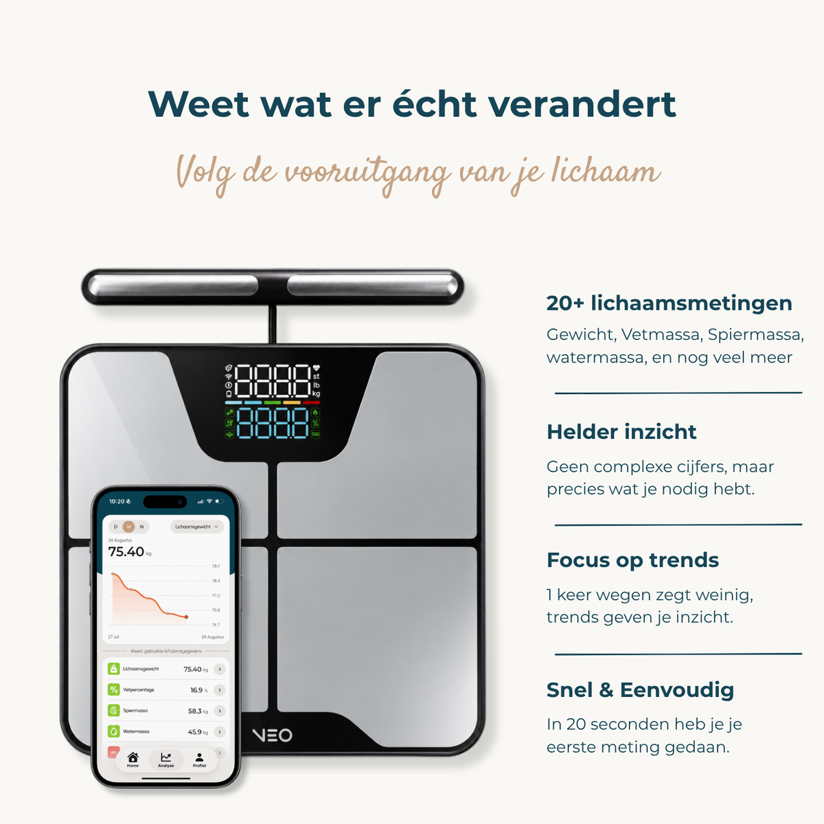 VEO Fit scale with app